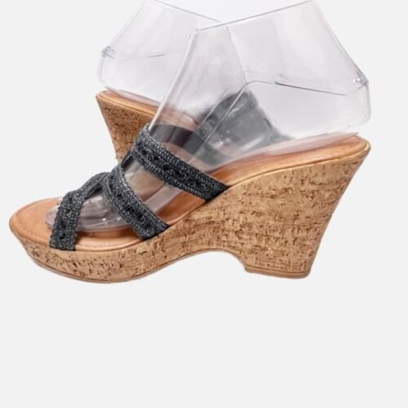 Italian Shoemakers Contesa Wedged Sandals Size 7 - Picture 4 of 6